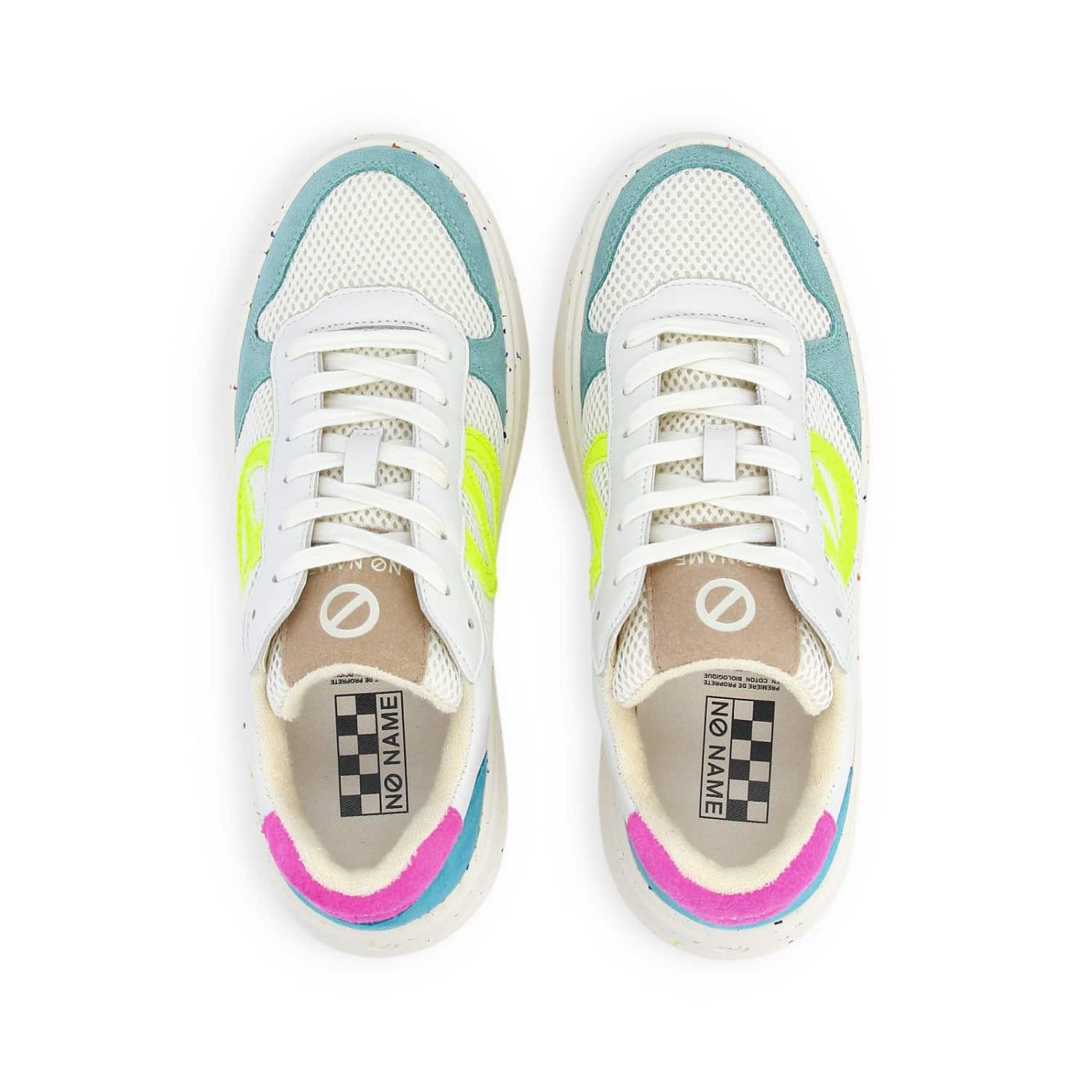 NO NAME | Women's sneakers - BRIDGET SNEAKER - BLUE LAGOON/YELLOW/WHITE