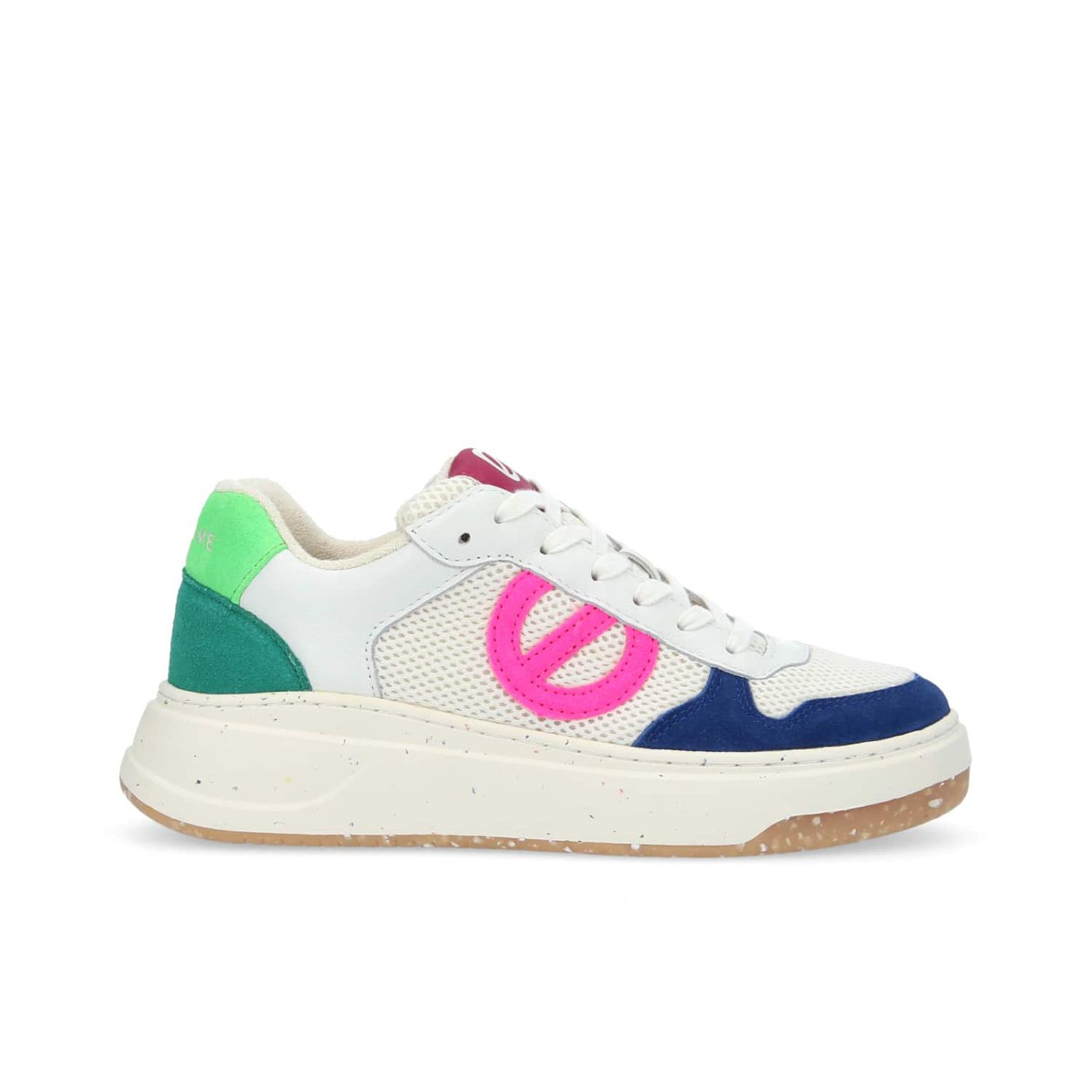 NO NAME | Women's sneakers - BRIDGET SNEAKER - BLUE/PINK NEON/WHITE