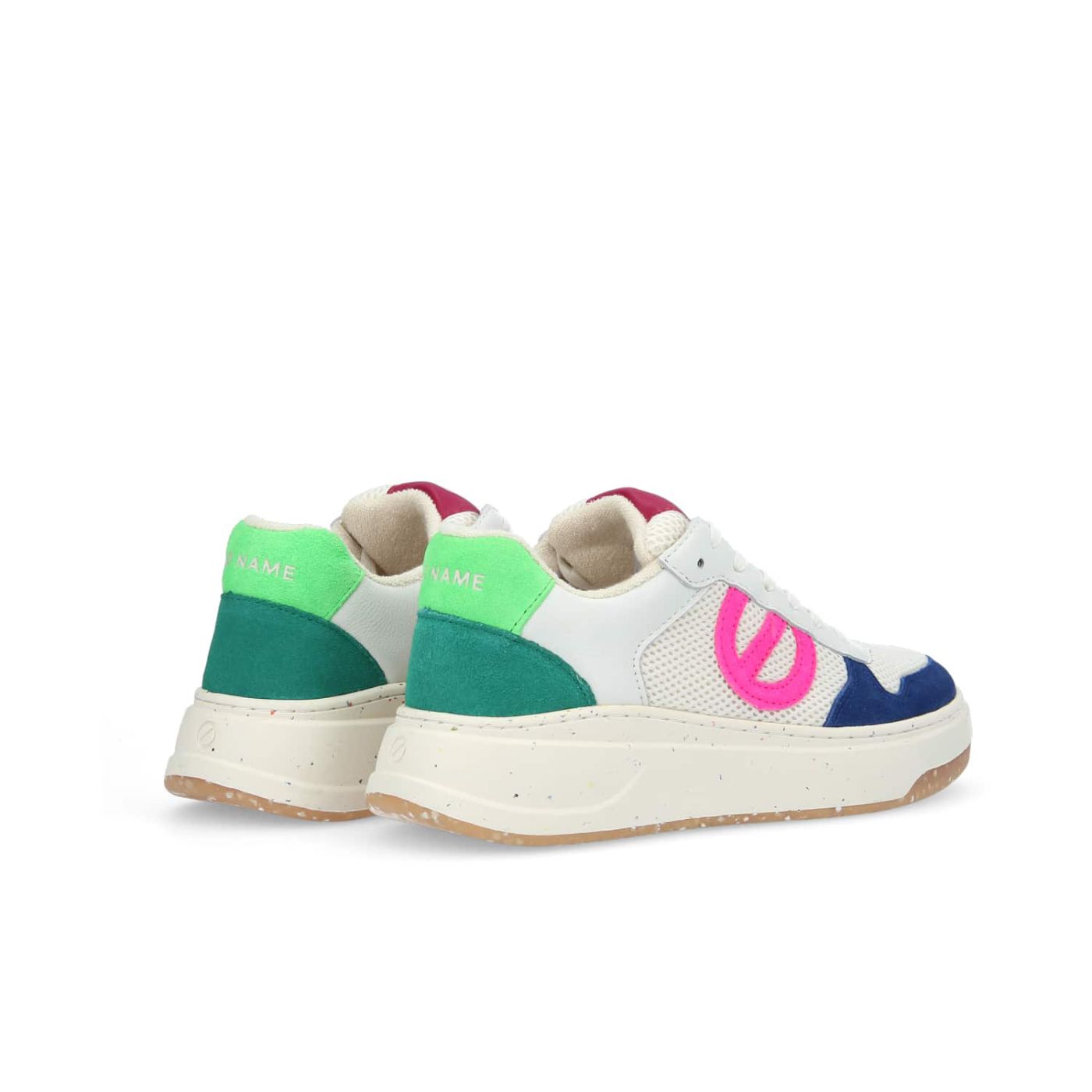 NO NAME | Women's sneakers - BRIDGET SNEAKER - BLUE/PINK NEON/WHITE